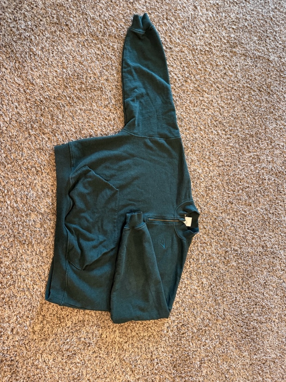 Gymshark Dark Green Quarter-Zip Sweatshirt